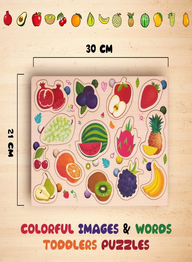 HighRoof Wooden Fruits Puzzle for Kids - Engaging and Educational Toy for Cognitive Development and Problem-Solving Skills - Image 2